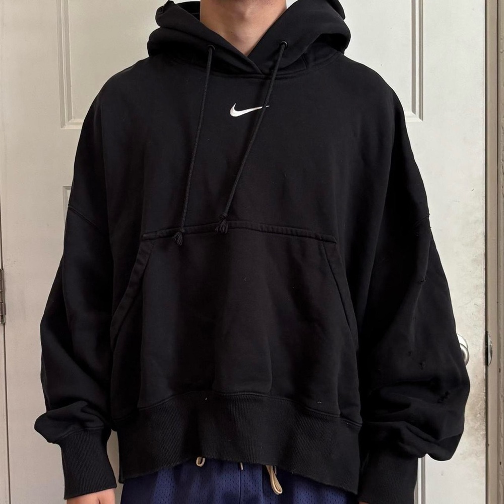 Vintage Nike Distressed Black Hoodie